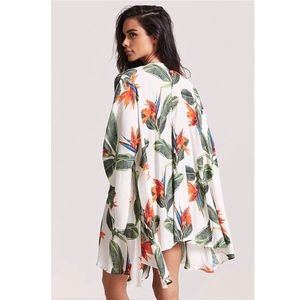 Forever 21 Floral Tropical Swim Cover Up